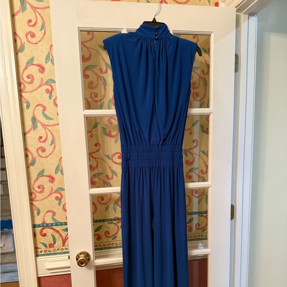 Elegant Blue Sleeveless Jumpsuit
